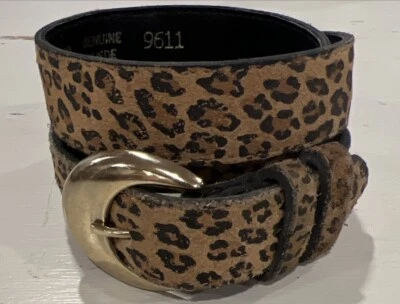 Accesorios de cinturón de colección para mujer por perla talla M gamuza genuina estampado de leopardo W24-30 Foto 1 de 4