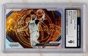 2023-24 Panini Prizm Fireworks #9 Kyrie Irving  SILVER CGC 9 MINT - Picture 1 of 2
