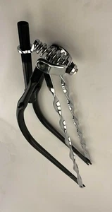 Original Lowrider 26" Bent 1" Chrome/Black Suspension Fork w/Flat Twisted Bars. - Picture 1 of 1