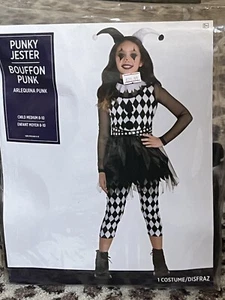 Mädchen Halloween Kostüm - Punky Jester Kind groß 12-14 - Neu im Paket - Bild 1 von 3