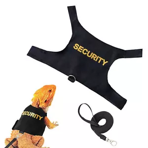 Bearded Dragon Harness and Leashes Set Escape Proof Adjustable Lizard Reptiles - Picture 1 of 10