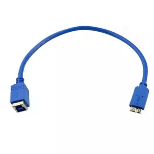 USB 3.0 Type B Female to Micro B Male Cable Cord Converter Connector Plug - Picture 1 of 2