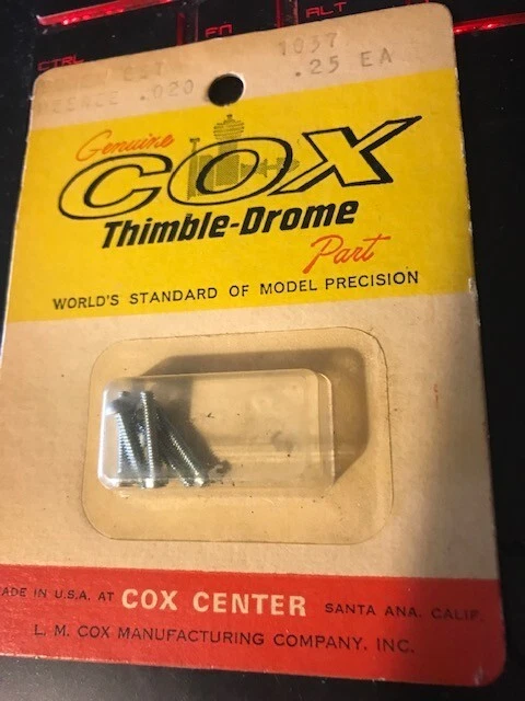 COX ENGINE .020 SPINNER SCREWS Set of 4 from MECOA Cox Hobbies #925-c6802