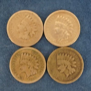 Lot of 4 1c Indian Head Cent - Free Shipping USA - Picture 1 of 3