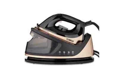 Tower 2700W Steam Generator Iron, Ceraglide Soleplate, T22023GLD -Gold&Black NEW - Image 1 of 4