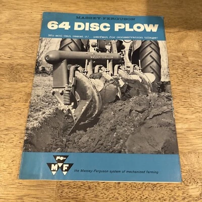 Vintage 1958 Massey Ferguson 64 Disc Plow Dealer Sales Brochure - Image 1 of 4