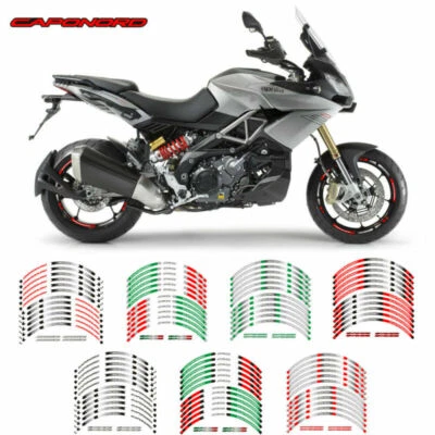 Para APRILIA CAPONORD 1200 2014-2020 LLANTA RAYAS RUEDA PEGATINA CALCOMANÍAS CINTA Foto 1 de 4