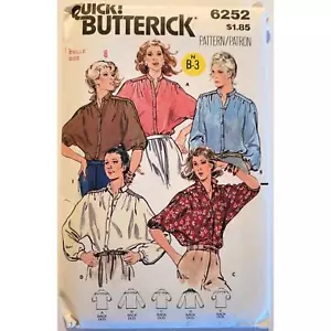 80er Vintage Schnittmuster locker sitzendes Damen Shirt B31,5 Misses Butterick 6252 G - Bild 1 von 4