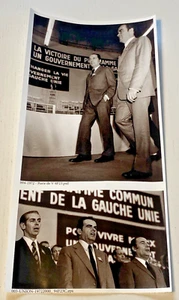 Photo argentique F. MITTERAND et G. MARCHAIS Union - 17 x 35 cm - Bel Etat - Imagen 1 de 1