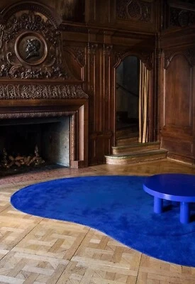 Woman Weaver Hand Tufted Kidney Shape Handmade Woolen Rugs (No Additional Fees) - Image 1 of 4