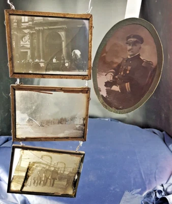 3 PLAQUES PHOTOGRAPHIQUES +  1 PHOTO de PIERRE LOTI   L'école Navale 1874 - Photo 1/4