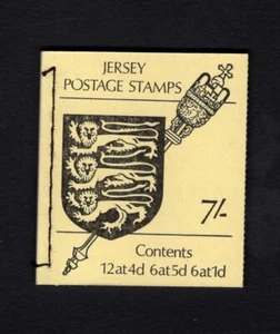Jersey 1969 7s Coat of Arms Staff,  THIN Paper  Panes,  Stitched Booklet SG SB2a - Picture 1 of 1
