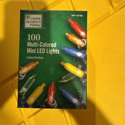 100 LED Home Accents Multi Colored Mini Lights INDOOR/OUTDOOR - Image 1 of 4