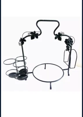 Soporte de placa de metal de vid, carrito de utensilios y organizador de servilletas ¡dije toscano! Foto 1 de 4