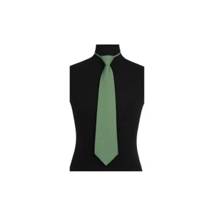 New Poly Men ready knot pre tied neck tie solid formal wedding laurel green - Picture 1 of 1