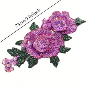 1PC Beaded Sequin Flower Applique DIY Decorative Accessories for Clothing Dress - Picture 1 of 10