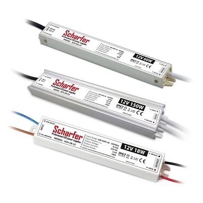 Scharfer LED-Trafo IP67 hermetisch Netzteil 12V 24V Spannungstreiber 18-400W TOP - Bild 1 von 4