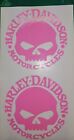 2 Pièces D'autocollants Logo Harley Davidson En Rose Brillant 10 × 10 Cm.Haut