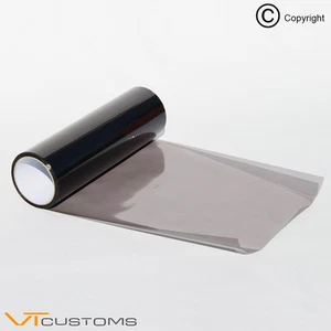 30cm x 120cm Light Smoke Black Tint Film Headlights Tail lights Car Vinyl Wrap - Picture 1 of 5