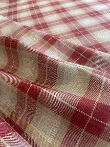 Ian Mankin Kintyre Check in Peony 218cm D x 138cm W Curtains, blinds, upholstery - Picture 1 of 6