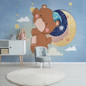 Fotomural no tejido mural murales osos nubes blancas y estrellas 9941 - Imagen 1 de 5
