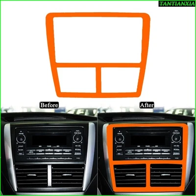 Para Subaru Impreza WRX STI 2008-14 Consola Naranja Puro Brillante Radio CA Borde de CD Foto 1 de 4