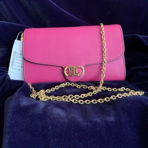 Borsa a tracolla Lauren Ralph Lauren Adair in pelle fucsia - Foto 1 di 12