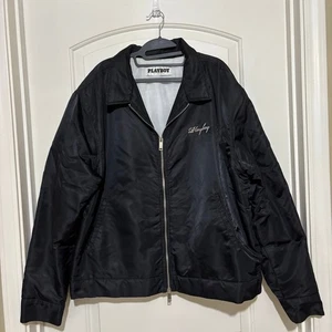 Playboy by Pacsun Black Padded Jacket Size XL Bomber Sleek Sportswear Zip - Picture 1 of 11