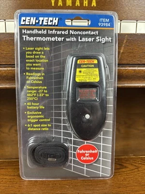 Noncontract Thermometer with Laser Sight From Cen-Tech New Old Stock Unopened