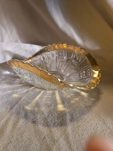 Antike 1905 US Glas Co Tarantum getäfelt, "English Hobnail" gemusterte Schale GLOW - Bild 1 von 4