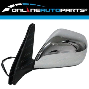 LH Chrome Electric Mirror for Toyota Landcruiser Prado 120 Series '02-'09 Left - Picture 1 of 6