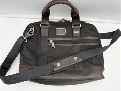 Tumi Alpha Bravo Earle Compact Brief Hickory Black, Removable Strap NEW w/ TAGS! - Image 1 of 4