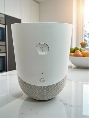 Google Home Smart Speaker Voice Assistant Model I7R-HOME w/ Power Adapter WORKS - Image 1 of 4