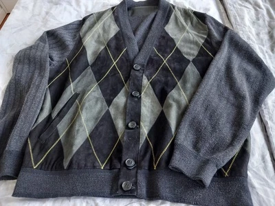 Seldom , Francois Martin, Strickjacke 52 Wolle/Leder,  gefüttert  - Bild 1 von 4