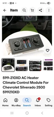ac heater control panel For Silverado 599 210 Xd - Image 1 of 4