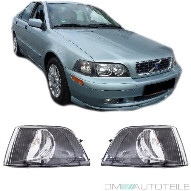 Volvo V40 S40 Frontblinker Blinker Links Rechts Set 00-04 Klarglas Schwarz PY21W - Bild 1 von 1