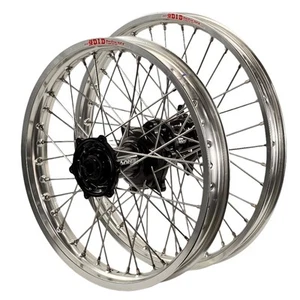 DID ENVY Silver/Black 21/18 Wheel Set for Husaberg FE 450 E 2003-2012 - Picture 1 of 7