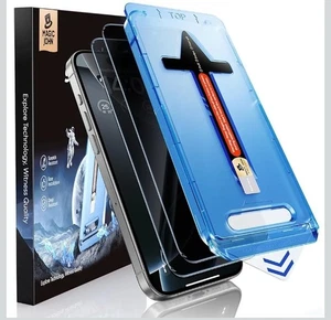 MAGIC JOHN 2 Pack for iPhone 16 Pro Max 6.9 inch Glass Screen Protector .....287 - Picture 1 of 10
