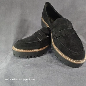 Jellypop Paris Damen Gr.11M Grob Schwarz Wildleder Plateau Halbschuhe Stollensohle - Bild 1 von 11