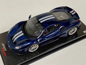 1/18 MR Collection Ferrari 488 Pista TDF Blue / Silver Stripe  #01 of 49  FE025E - Picture 1 of 7