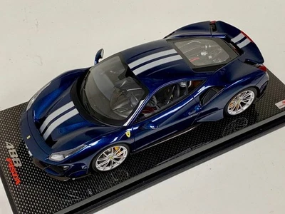 1/18 MR Collection Ferrari 488 Pista TDF Blue / Silver Stripe #01 of 49 FE025E - Image 1 of 4