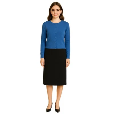 Pendleton Falda Clásica de Lana Negra NOS 100 Lana 14 Cápsula de Invierno Oficina Carrera Foto 1 de 4