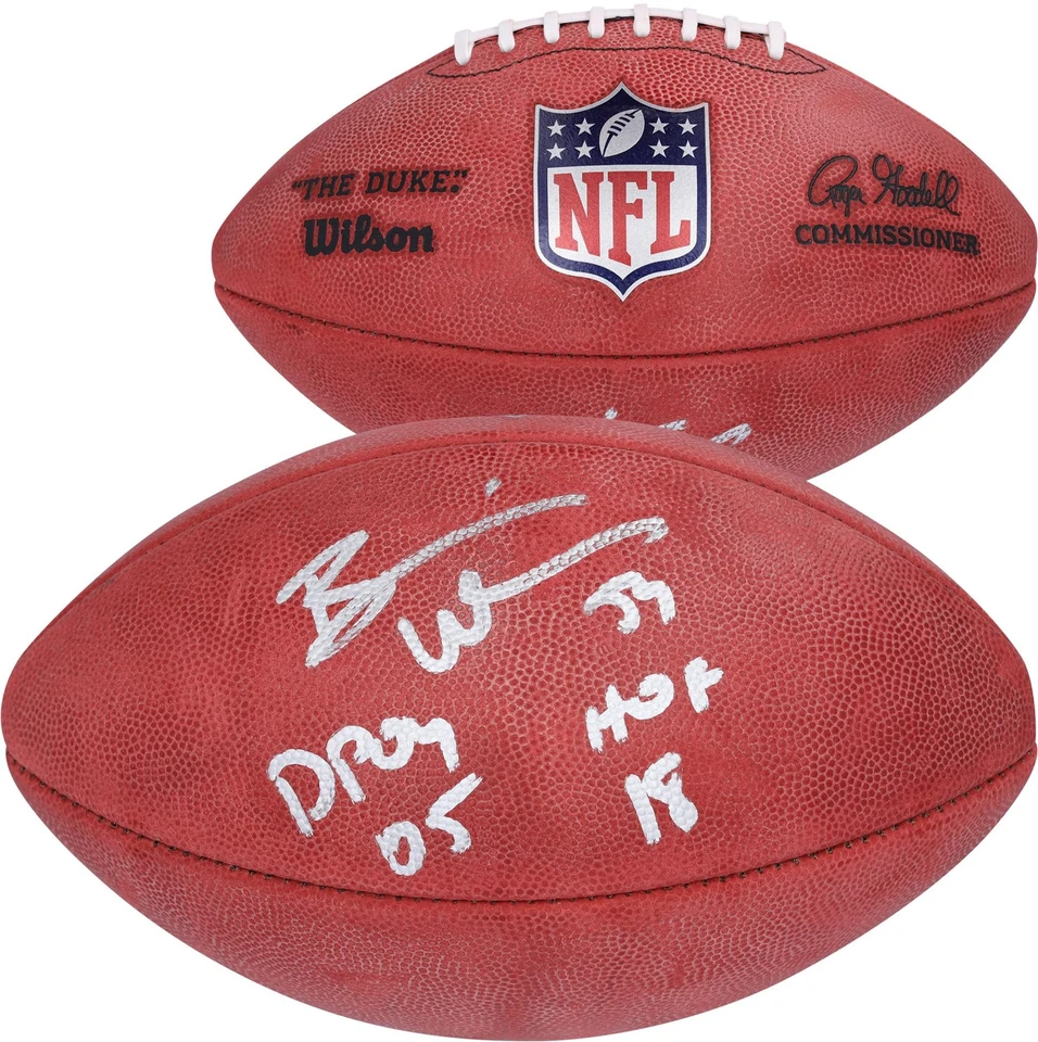 Brian Urlacher Chicago Bears Signed Duke Full Color Football with Multiple Inscs - Image 1 of 4
