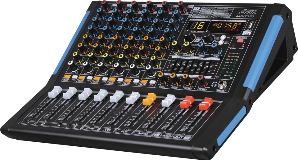 8-Channel Audio Mixer with USB Interface, Bluetooth & DSP Sound Effects Upgrade - Image 1 of 3
