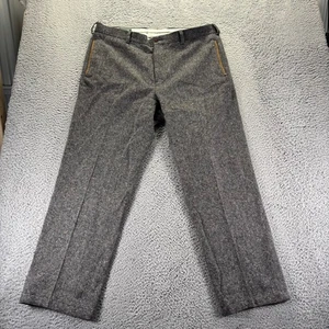 Vintage Orvis Anzughose Herren 38x32 grau Wolle Donegal Tweed Fleck gerade - Bild 1 von 10