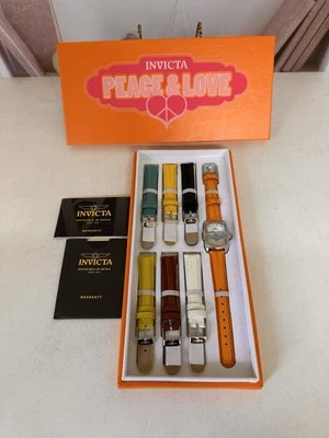 Invicta Women's Baby Lupah Peace and Love Leather Strap Watch Set - Image 1 of 4