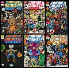 Infinity Gauntlet Comic Set 1-2-3-4-5-6 Jim Starlin Thanos George Perez Ron Lim