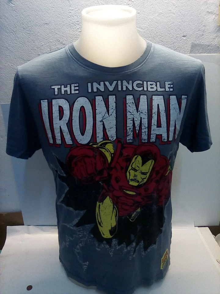 T-SHIRT ORIGINAL -  MARVEL COMICS - IRON MAN - USATA - VINTAGE Foto 1 de 2