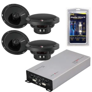 4 Rockford Fosgate P1650 6.5" Speakers | 4-CH Class D 2000W Car Audio Amplifier - Picture 1 of 10