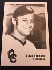 STEVE TEBBETTS--1976 TCMA Quad City Angels-- FLORIDA ST / WESTFIELD, NJ